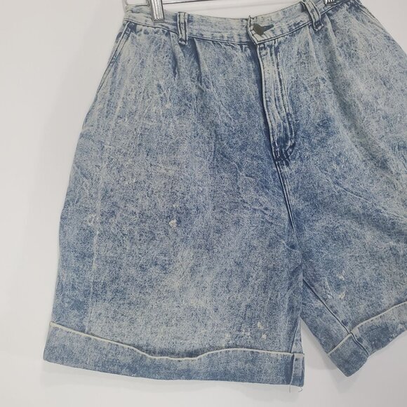 THE BEVERLY HILLS VNTG Women Shorts 24 Denim Acid Wash High Rise 100% Cotton USA - Picture 7 of 9